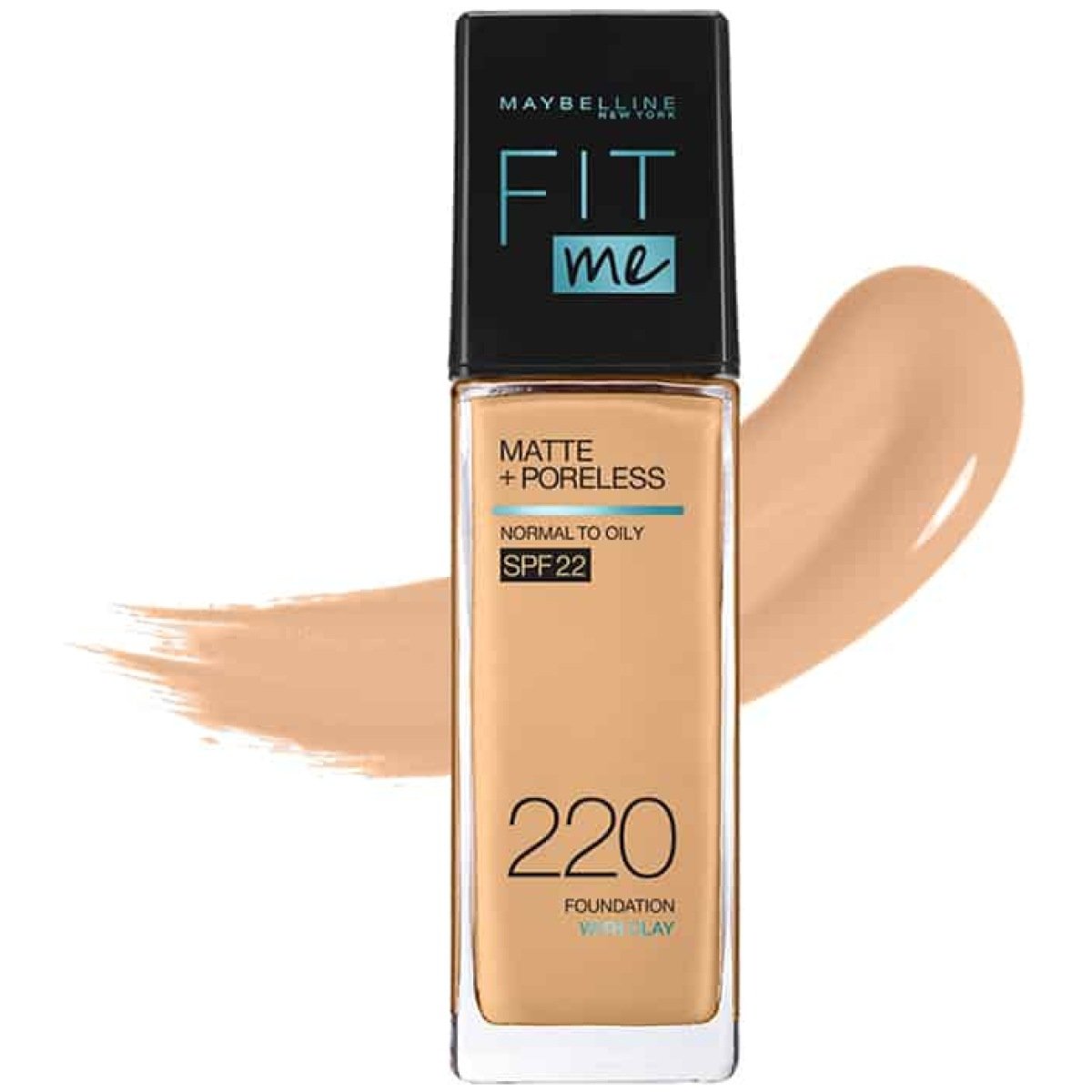 Maybelline New York Fit Me Matte+Poreless Liquid Foundation Tube Spf 22 220 Natural Beige 30Ml