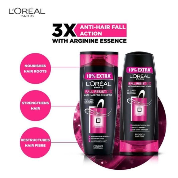 Loreal Paris Fall Resist 3X Anti Hair Fall Conditioner For Fragile Hair Tendency To Fall 192.5ml - Image 2