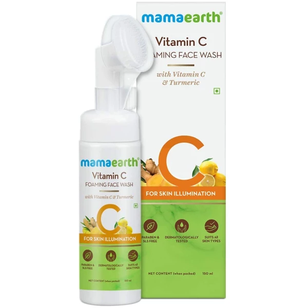 Mama Earth Vitamin C Foaming Face Wash With Vitamin C And Turmeric For Skin Illumination ? 150Ml
