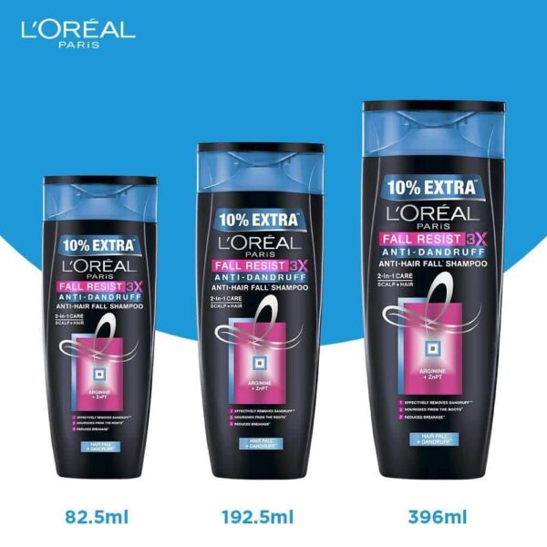Loreal Paris Fall Resist 3X Anti-Dandruff Shampoo 396Ml - Image 3