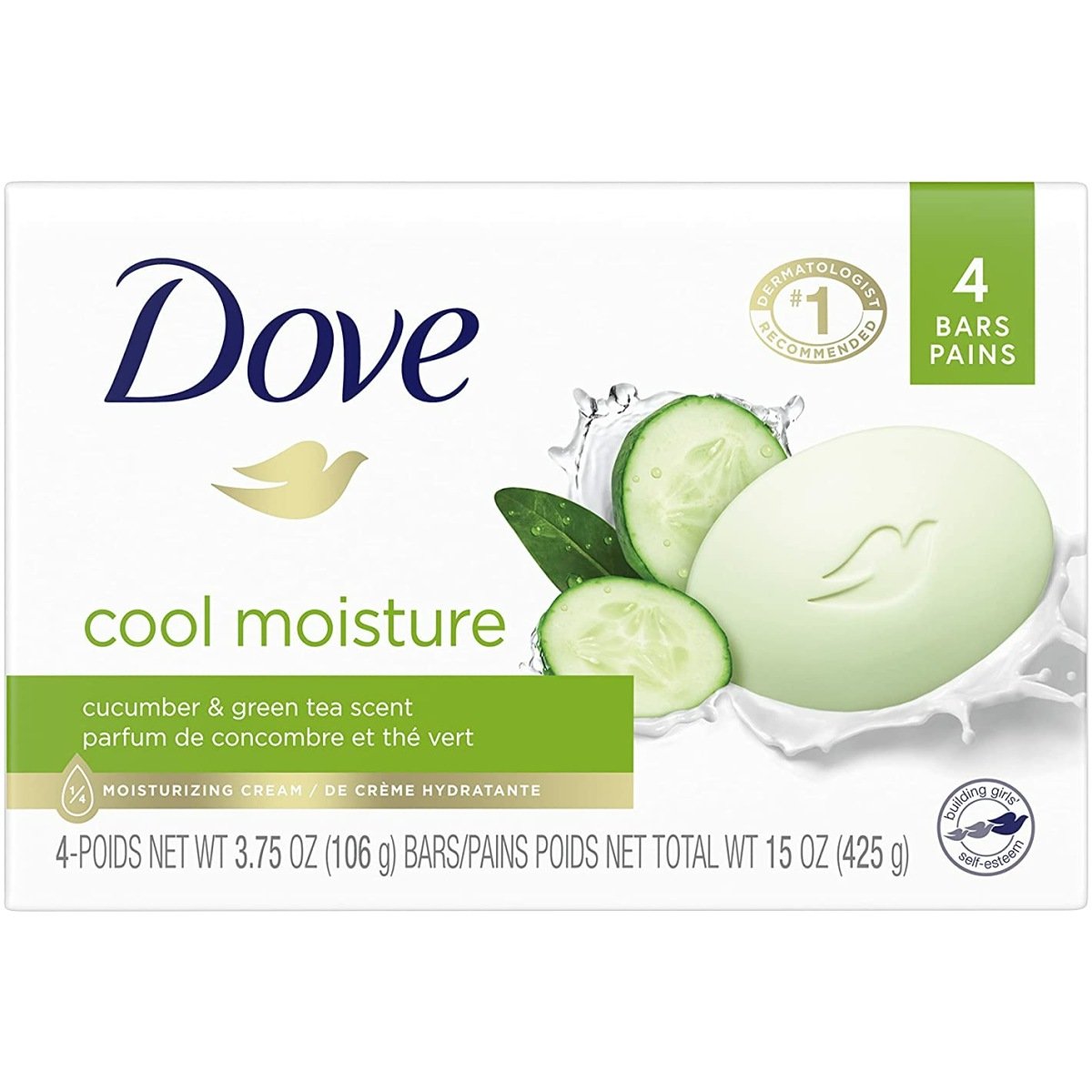 Dove Go Fresh Beauty Bar Cucumber And Green Tea Soap 3.75 Oz Pack Of 3