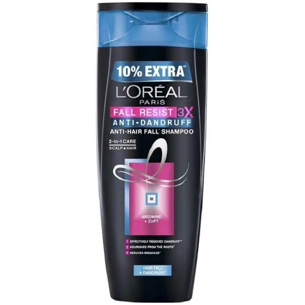 Loreal Paris Fall Resist 3X Anti-Dandruff Shampoo 396Ml