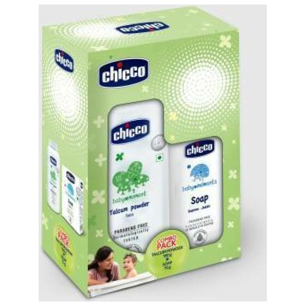 Chicco Talcum Powder & Soap Bar Combo - 150 g & 75 g