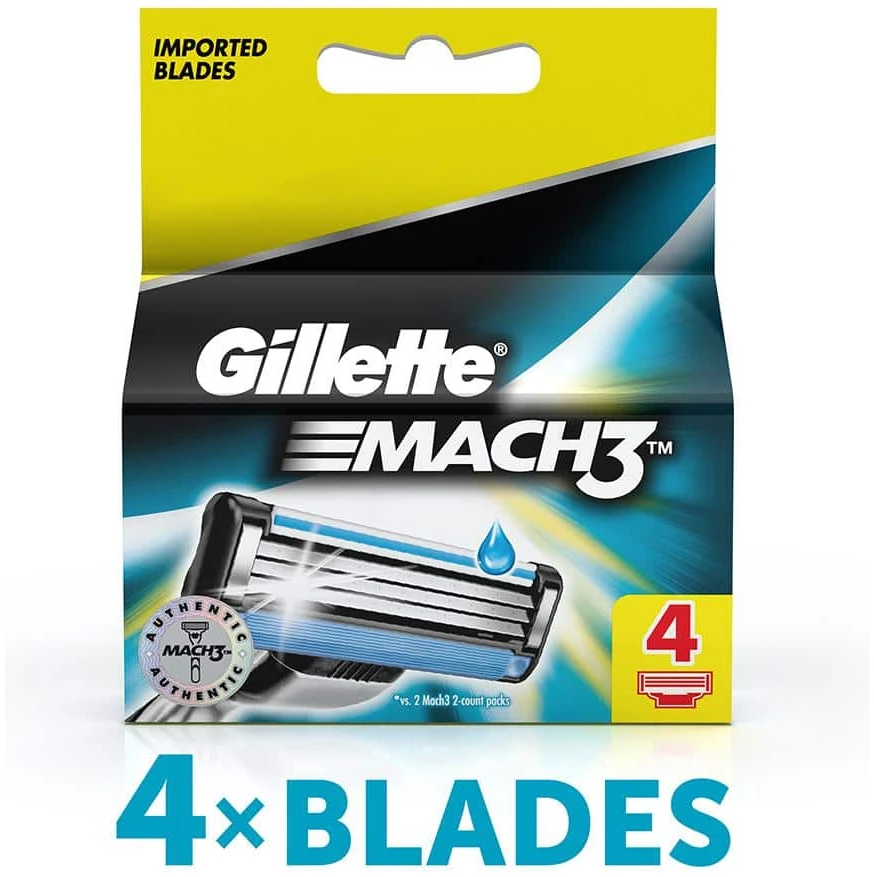 GILLETTE MACH 3 Gillette Mach3 Turbo Shaving Cartridge 3 Blades 4 pcs - Image 1