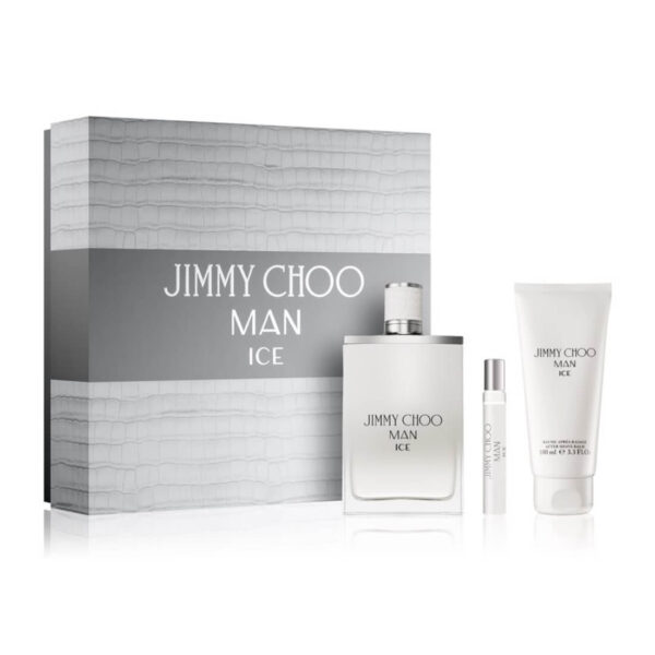 Jimmy Choo Man Ice Gift Set For Men (EDT Perfume 100 ml+After Shave Balm 100 ml+EDT Perfume 7.5 ml)