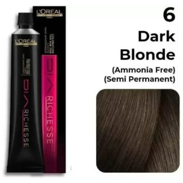 L’Oreal Professionnel Dia Richesse Ammonia Free Hair Color 50ml 6 Dark Blonde