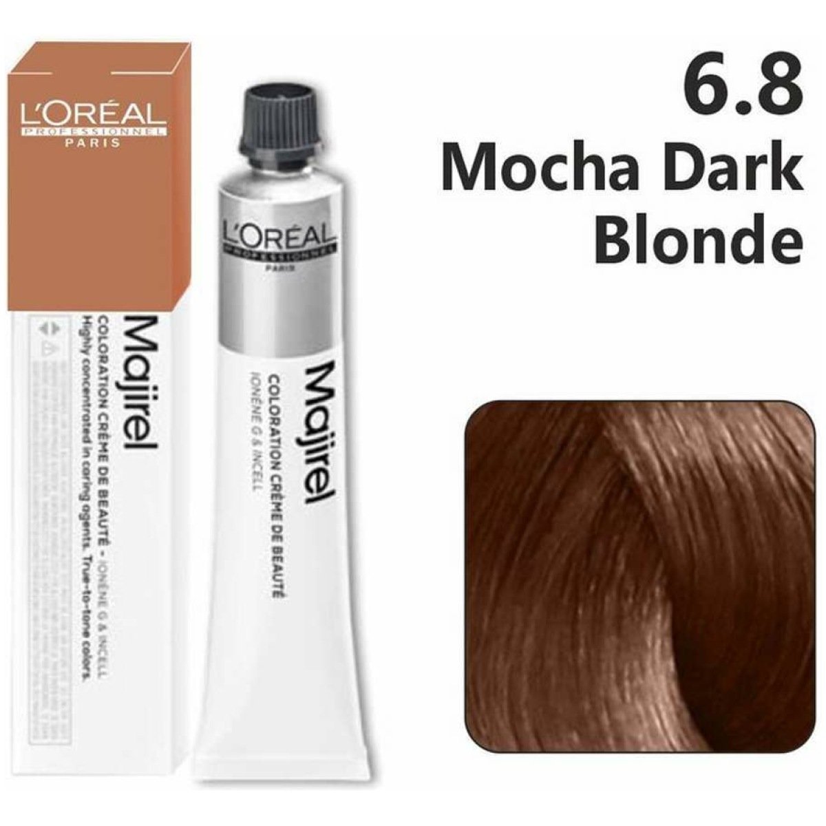L'Oreal Professionnel Majirel Hair Color 50G 6.8 Mocha Dark Blonde