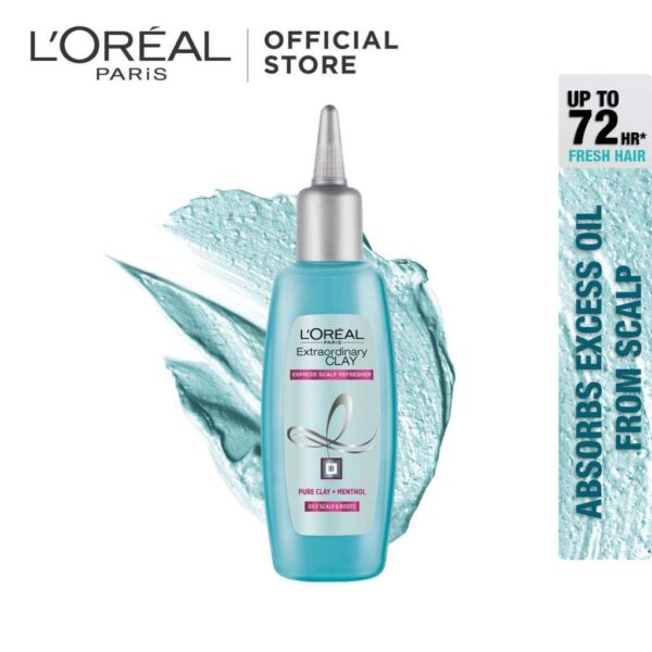 Loreal Extraordinary Clay Express Scalp Refresher For Oily Scalp & Roots 100gm - Image 2
