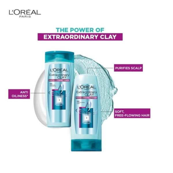 Loreal Paris Extraordinary Clay Conditioner For Oily Scalp & Hair 192.5Ml - Image 2