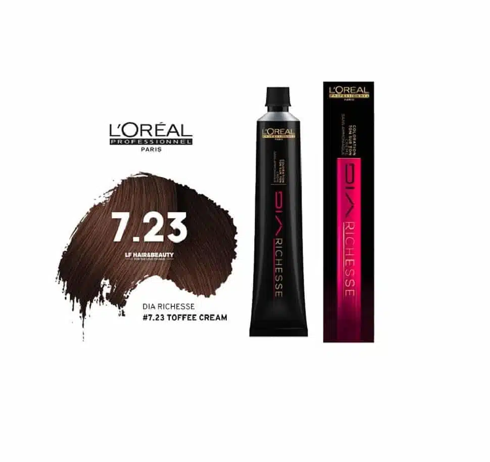 L'Oreal Paris Dia Ammonia Free Hair Color 60ml 7.23 Toffee Cream