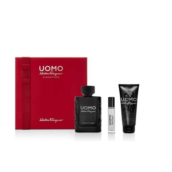 Salvatore Ferragomo Uomo Signature Gift Set (EDP 100 ml +100 ml Shampoo +Shower Gel 10 ml P.Sp)