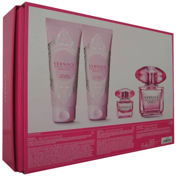 Versace Bright Crystal Absolu Gift For Her Edp 90Ml + Ml Miniature + 100Ml Shower Gel + 100Ml Body Lotion? - Image 2