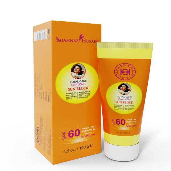 Shahnaz Husain Total Care Day Long Sun Block Spf-60 100G - Image 3