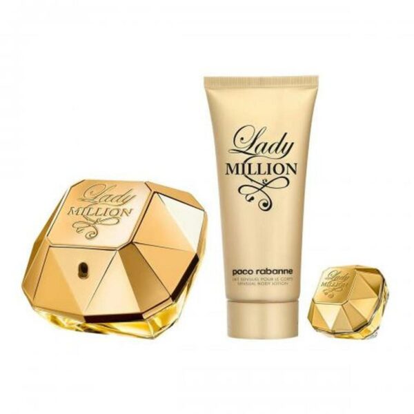 Lady Million Set Paco Rabanne Edp80 + Body Lotion 100Ml + Mini 5Ml - Image 2