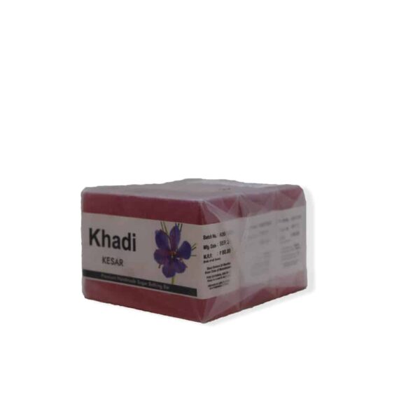 Khadi Kesar Premium Handmade Soap 125gm (Pack Of 3) - Image 2
