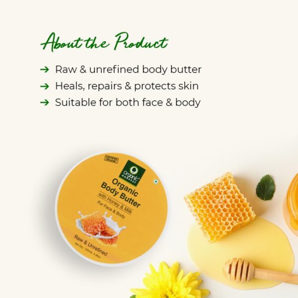 Organic Harvest Body Butter With Honey & Milk 100Ml - Image 4