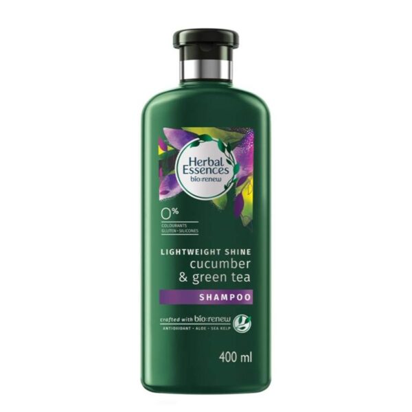 Herbal Essences Cucumber And Green Tea Shampoo-For Light Weight Shiny Hair No Paraben No Colorants 400 Ml