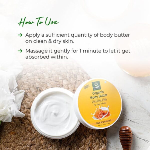 Organic Harvest Body Butter With Honey & Milk 100Ml - Image 2