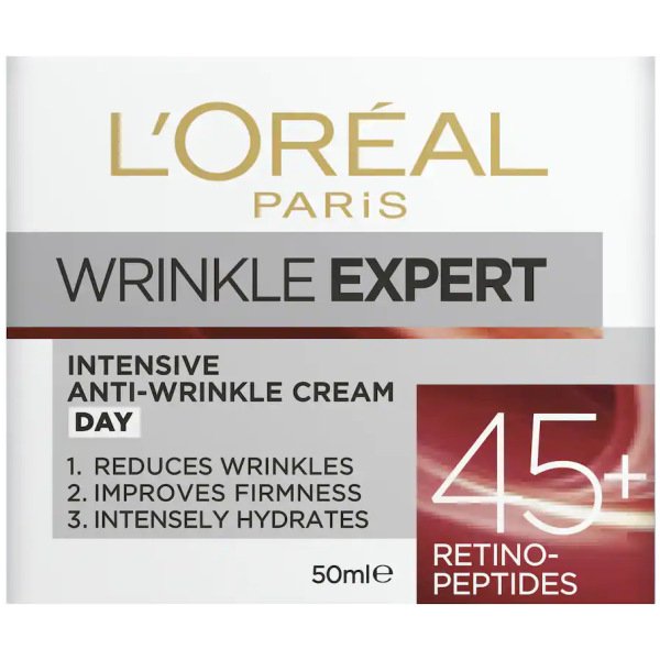 LOreal Paris Wrinkle Expert Anti Wrinkle Intensive Day Cream 45+ Retino Peptides 50ml