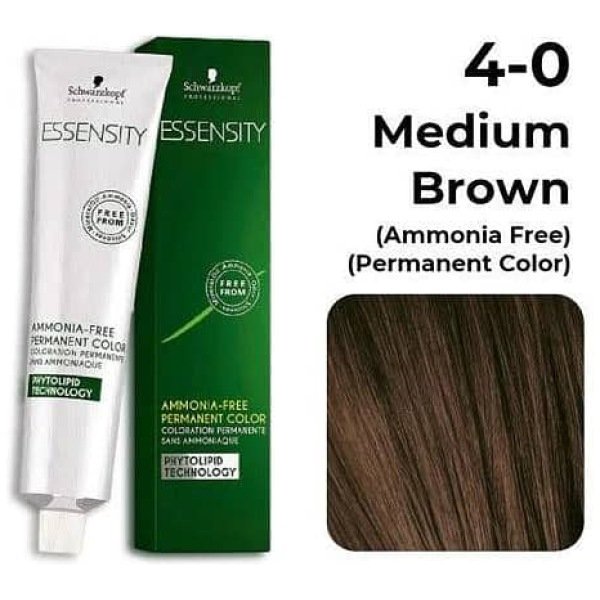 Schwarzkopf Essensity Ammonia Free Hair Color 60ml 4-0 Medium Brown