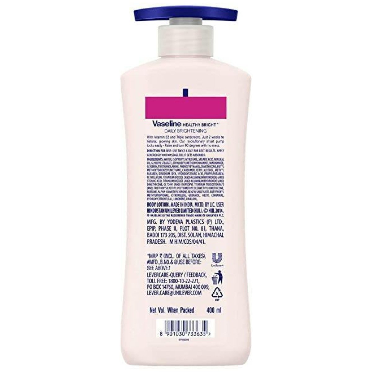 Vaseline Healthy Bright Daily Brightening Body Lotion 400ml