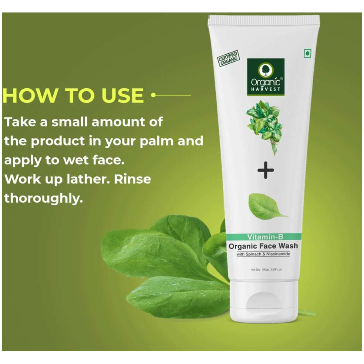 Organic Harvest Face Wash Vitamin B 100G - Image 2