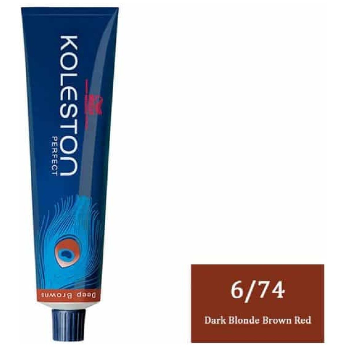 Wella Professionals Koleston Deep Browns Hair Color 60Gm 6/74 Dark Blonde Brown Red