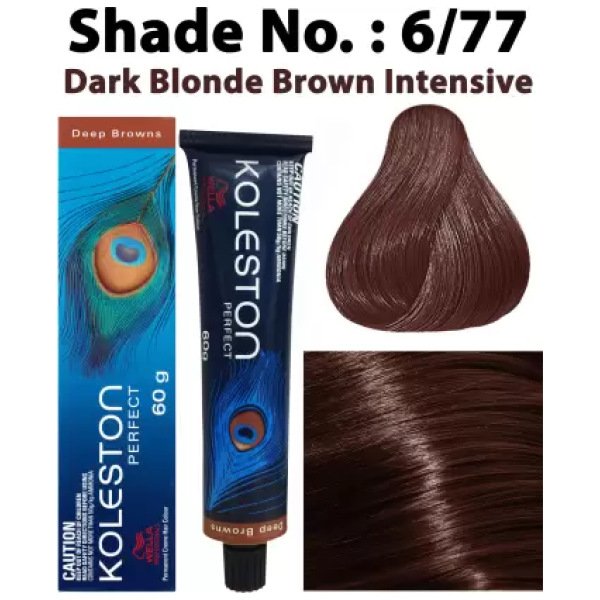 Wella Professionals Koleston Deep Browns Hair Color 60Gm 6/77 Dark Blonde Brown Intensive