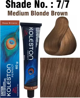 Wella Professionals Koleston Deep Browns Hair Color 60Gm 7/75 Medium Blonde Brown Mahogany