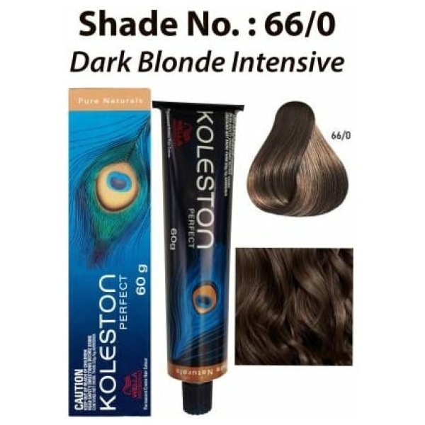 Wella Professionals Koleston Pure Naturals Hair Color 60Gm 66/0 Dark Blonde Intensive