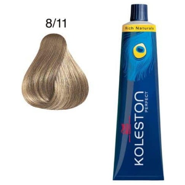 Wella Professionals Koleston Rich Naturals Hair Color 60Gm 8/11 Light Blonde Ash Intensive