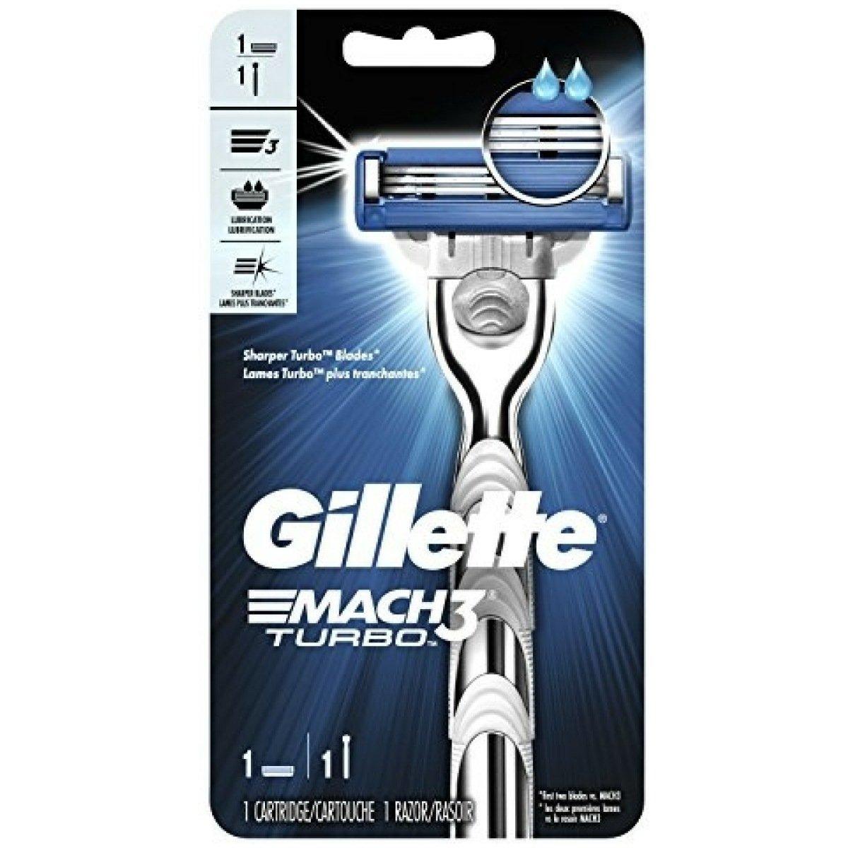 Gillette Men's Mach 3 Turbo Razor (1N)