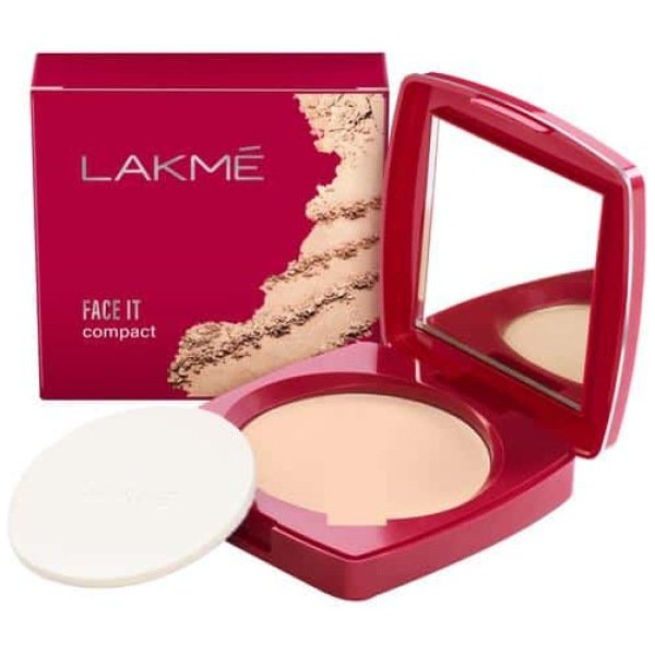Lakme Compact - Face It , Matte Finish Powder For Instant Glow, 9 g Marble