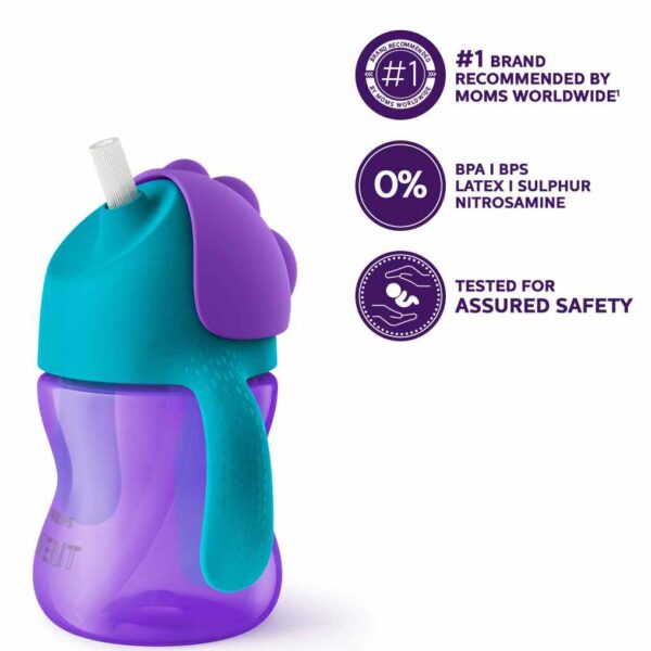 Avent Bendy Twin Handle Straw Cup - 200 ml - Image 2