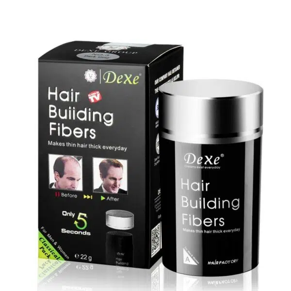 Dexe Hair Building Fibers Color Powder (Medium Brown)