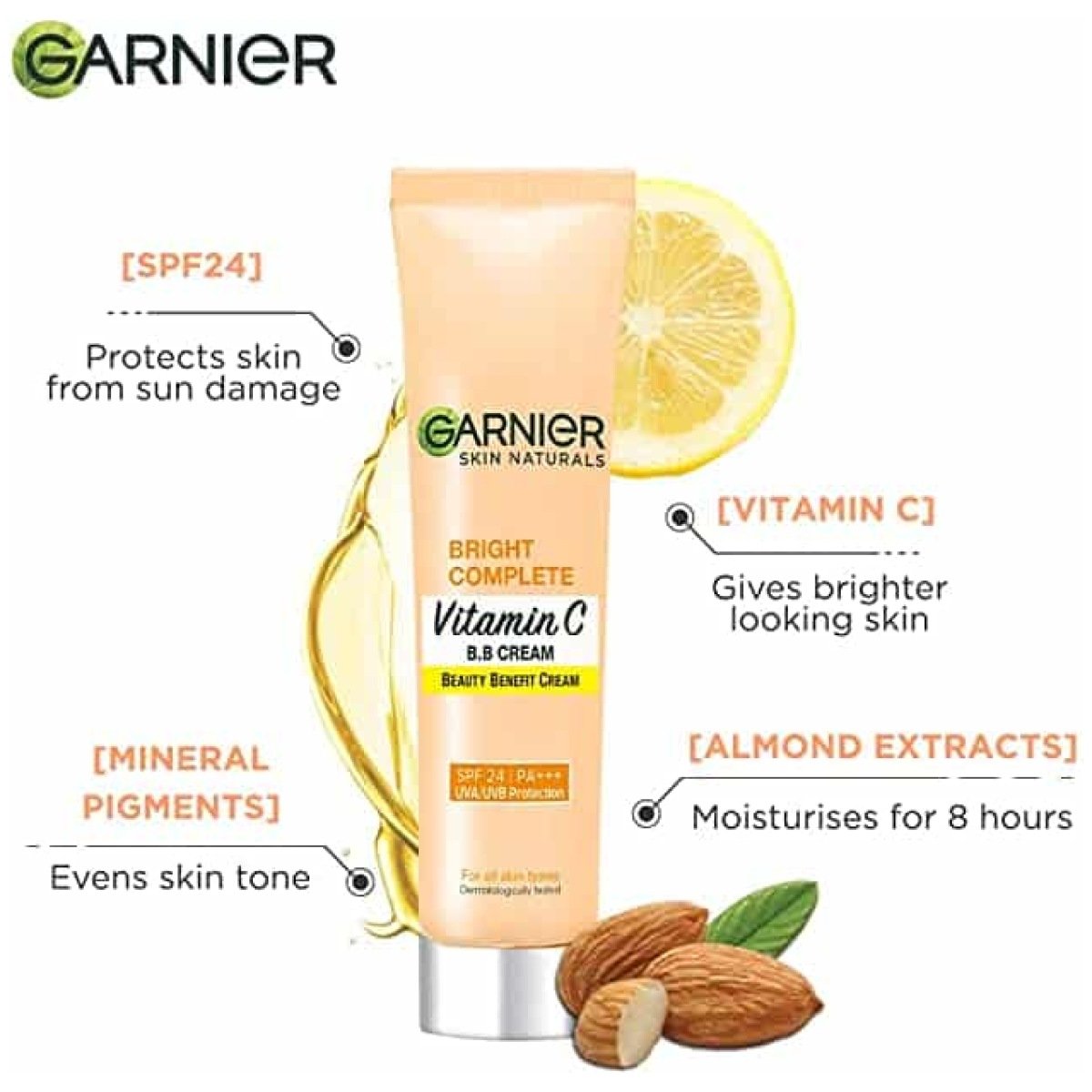 Garnier BB Cream Bright Complete Vitamin C SPF 24 Pa+++ 30Gm