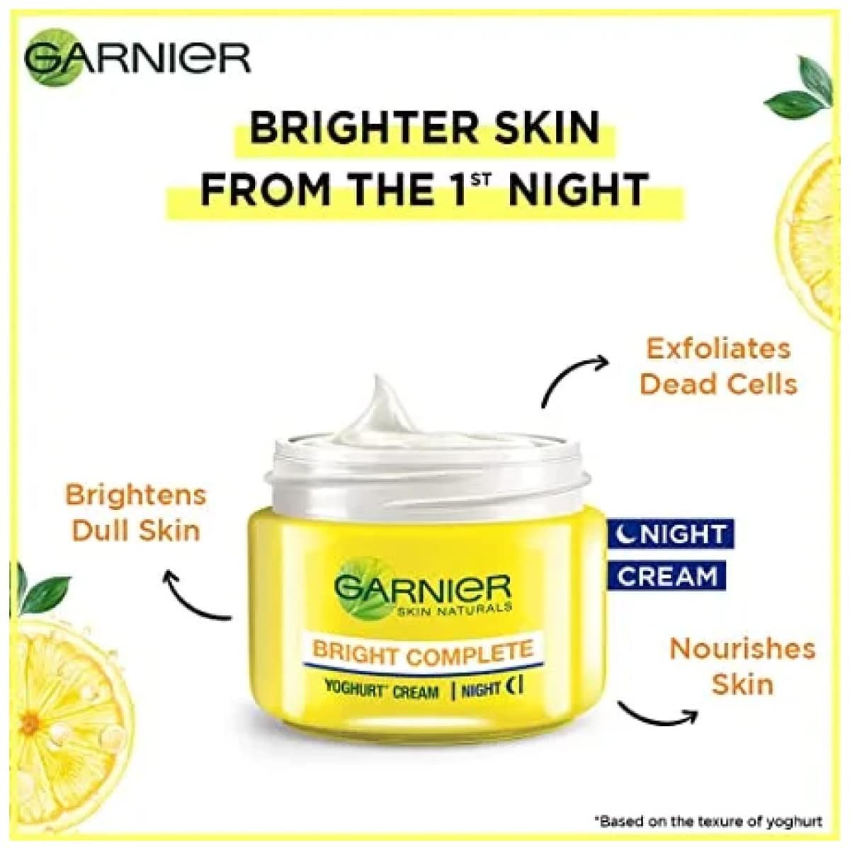 Garnier Bright Complete Vitamin C Yoghurt Night Cream 40g