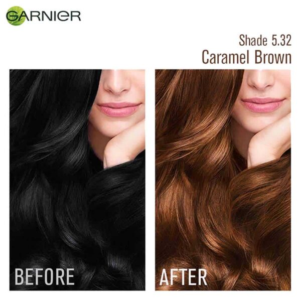 Garnier Color Natural Creme Riche Sachet Taapsee's Caramel Brown 5.32 (Pack Of 8)
