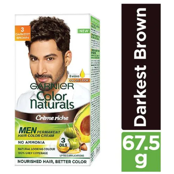 Garnier Color Natural Men Creme Riche Shade 3 Darkest Brown