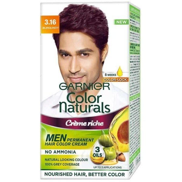 Garnier Color Natural Men Creme Riche Shade 3.16 Burgundy