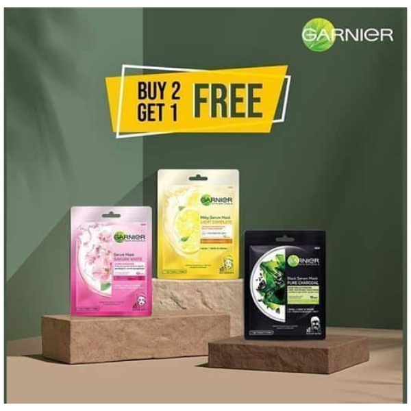 Garnier Serum Sheet Masks Buy 2 Get 1 Free