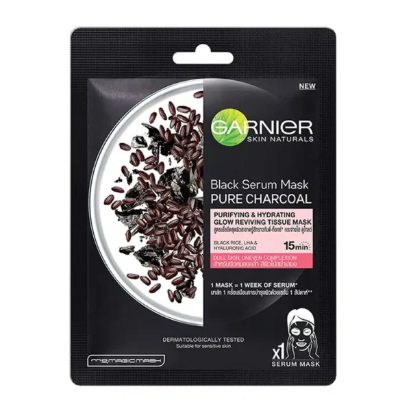 Garnier Black Rice Pure Charcoal Serum Sheet Mask