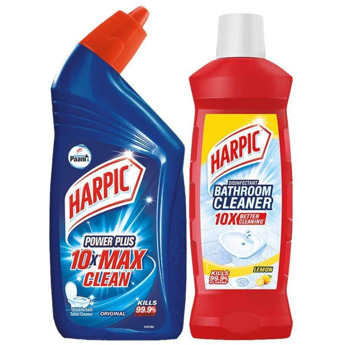 Harpic Disinfectant Toilet Cleaner Liquid Original + Bathroom Cleaner 2 Items
