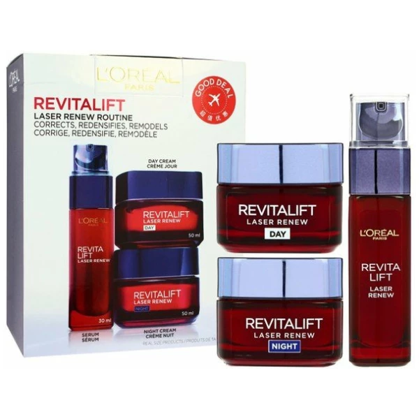 Loreal Paris Revitalift Laser Renew Day Cream 50ml Night Cream 50ml Serum 30ml (Combo Pack) - Image 2