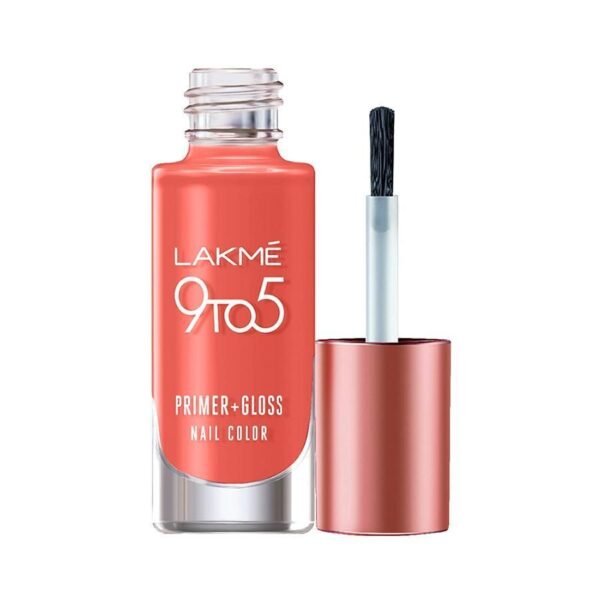 Lakme Nail Colour - 9 To 5 Primer + Caribbean Coral 6 ml