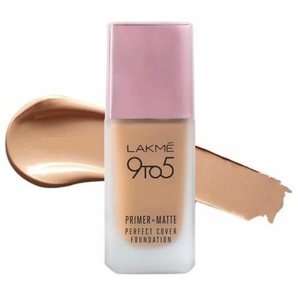 Lakmé 9To5 Primer + Matte Perfect Cover Foundation, N220 Neutral Medium, 25 ml