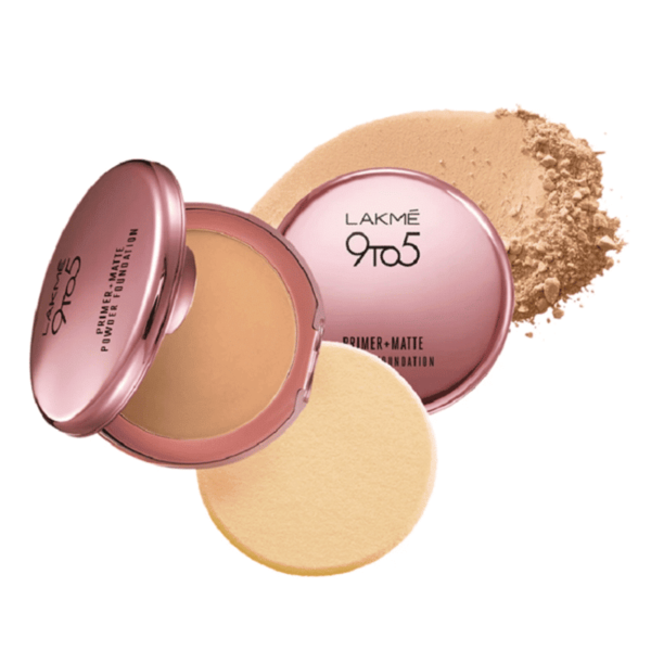 Lakme 9 to 5 Primer + Matte Powder Foundation Compact -01 Ivory Cream