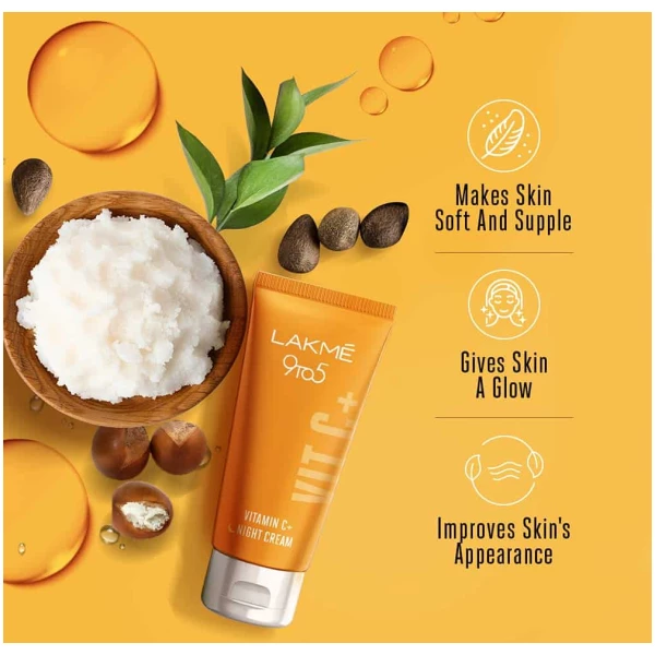 Lakme Vitamin C+ Night Cream 50 g - Image 3