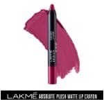Lakme Absolute Plush Matte Lip Crayon - 202 Pink Party