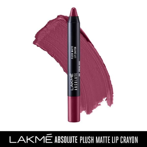 Lakme Absolute Plush Matte Lip Crayon - 203 Spring Rose